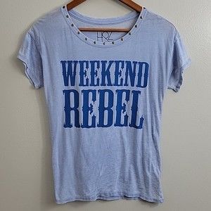 FIPZ Women's Blue U-neck T-shirt Size S